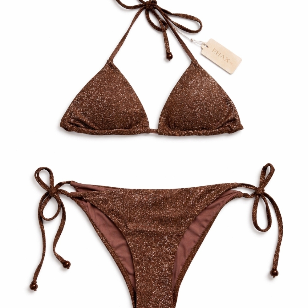 Phax Shimmering Brown Bikini Set
